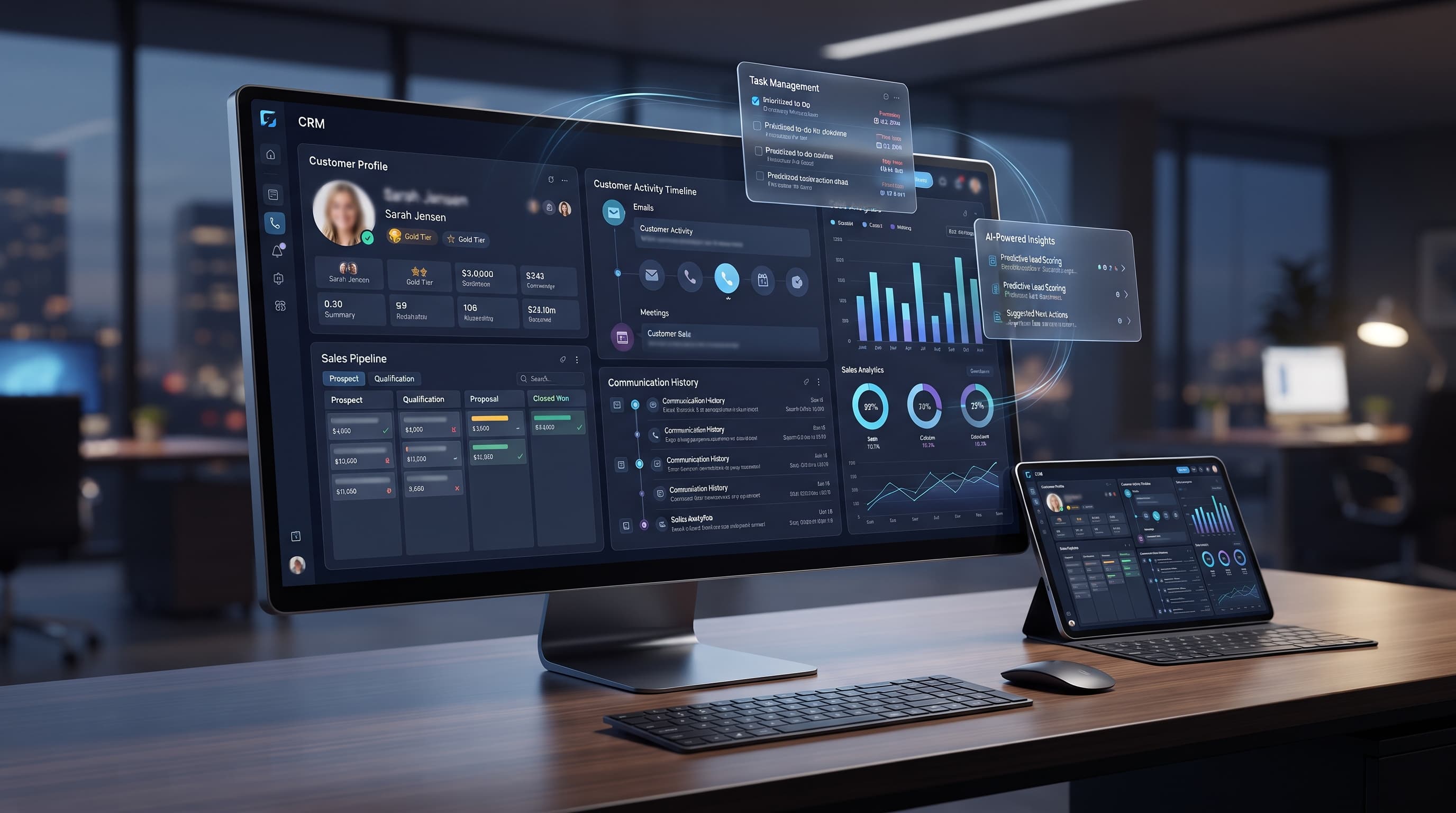Smart CRM — customer management platform concept